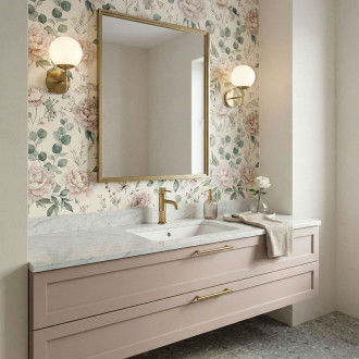 REA Kúpeľňová batéria Lungo Stripe Brush Gold Low REA-B8050