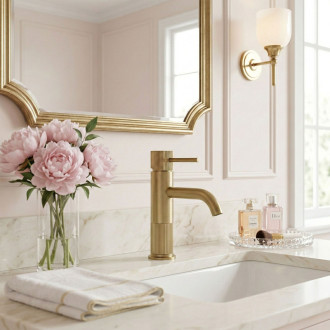 REA Kúpeľňová batéria Lungo Stripe Brush Gold Low REA-B8050