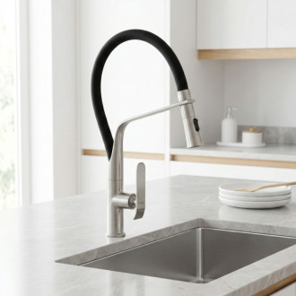 REA Kuchynská batéria CASTOR - Brush Nickel REA-B4322