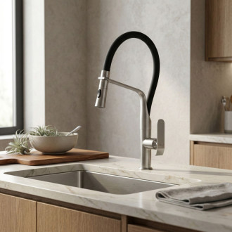 REA Kuchynská batéria CASTOR - Brush Nickel REA-B4322