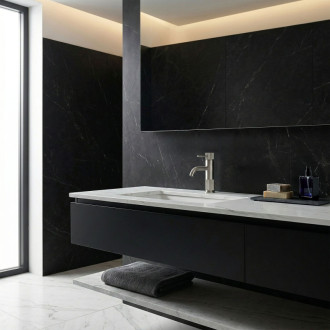 REA Kúpeľňová batéria Lungo Stripe Brush Nickel Low REA-B8052