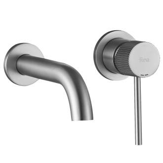 REA Podomietková vaňová batéria Lungo Stripe Brush Gold REA-B8054