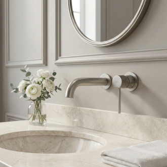 REA Podomietková vaňová batéria Lungo Stripe Brush Gold REA-B8054