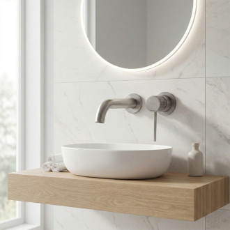 REA Podomietková vaňová batéria Lungo Stripe Brush Gold REA-B8054