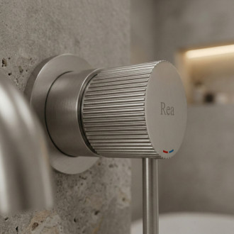 REA Podomietková vaňová batéria Lungo Stripe Brush Gold REA-B8054