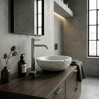 REA Kúpeľňová batéria Lungo Stripe Brush Nickel REA-B8053