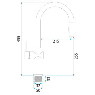 REA Kuchynská batéria Fresh High Gold Brush REA-B7201