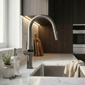 REA Kuchynská batéria Fresh High Gold Brush REA-B7202