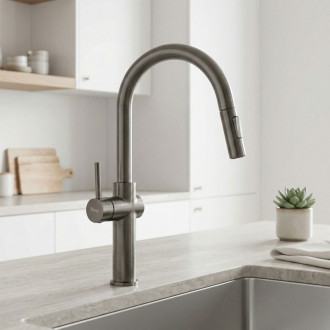 REA Kuchynská batéria Fresh High Gold Brush REA-B7202