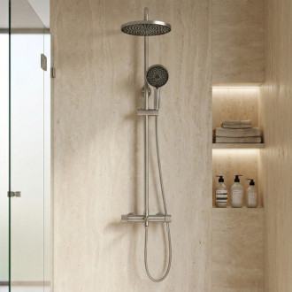 REA Sprchový set Lungo Stripe Brush Nickel REA-P9491