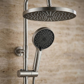 REA Sprchový set Lungo Stripe Brush Nickel REA-P9491