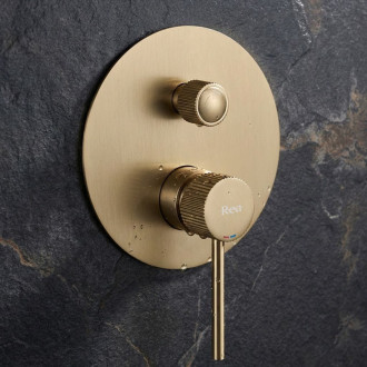 REA Podomietková sprchová sada Lungo Stripe Gold Brush + BOX REA-P9492