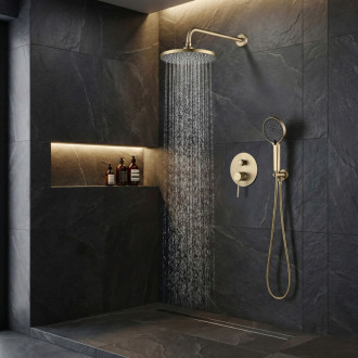 REA Podomietková sprchová sada Lungo Stripe Gold Brush + BOX REA-P9492