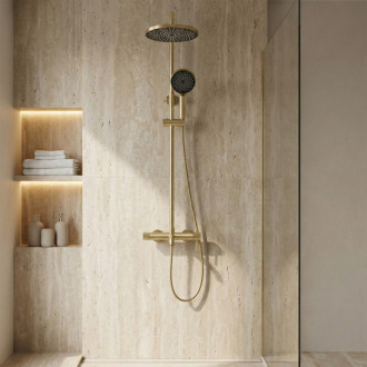 REA Sprchový set Lungo Stripe Brush Gold REA-P9490