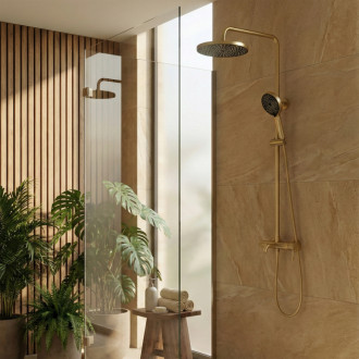 REA Sprchový set Lungo Stripe Brush Gold REA-P9490