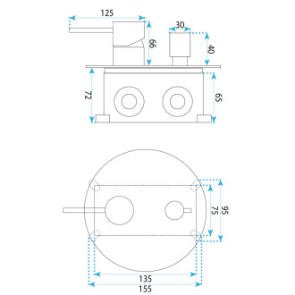 REA Podomietková sprchová sada Lungo Stripe Nickel Brush + BOX REA-P9493