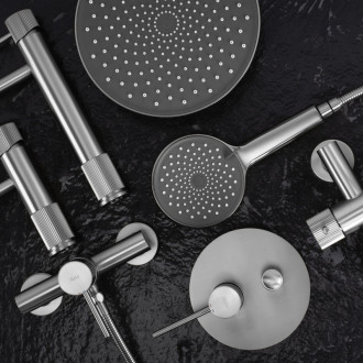 REA Podomietková sprchová sada Lungo Stripe Nickel Brush + BOX REA-P9493