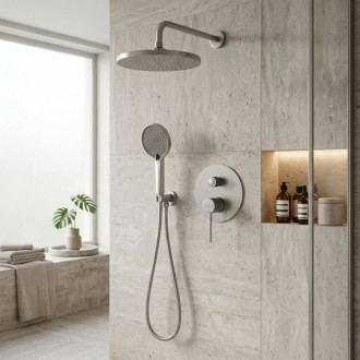 REA Podomietková sprchová sada Lungo Stripe Nickel Brush + BOX REA-P9493