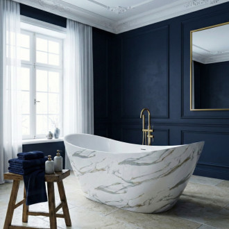 REA Voľne stojaca akrylátová vaňa Ferrano Slim Nature 170 KPL-W7505