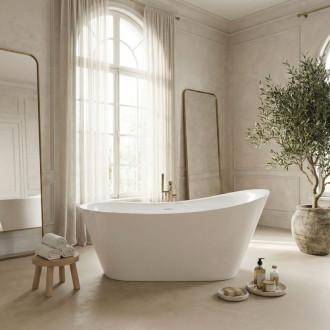 REA Voľne stojaca akrylátová vaňa Lusso Slim 170 KPL-W7504