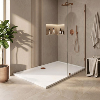 REA Sprchová akrylová vanička Savoy 80x100 - biela KPL-15332