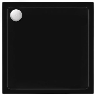 REA Akrylátová sprchová vanička Savoy čierna 90x90 KPL-14803