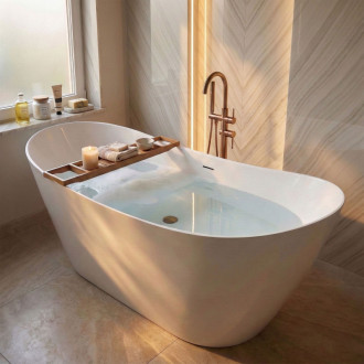 REA Voľne stojaca vaňa FERRANO Slim 150 KPL-W8080