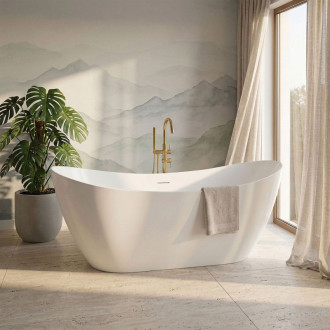 REA Voľne stojaca vaňa FERRANO Slim 160 KPL-W6081