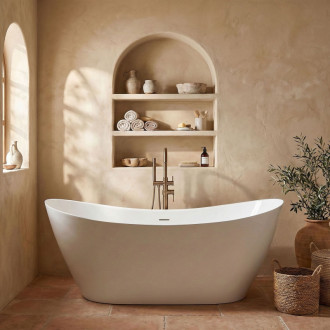 REA Voľne stojaca vaňa FERRANO Slim 160 KPL-W6081