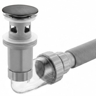 REA Umývadlový sifón s univerzálnym výpustom click-clack Flow Titan REA-A9494