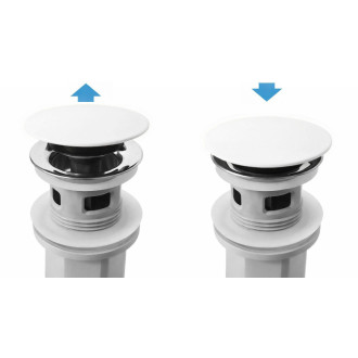 REA Umývadlový sifón s univerzálnym výpustom click-clack Flow White REA-A9493