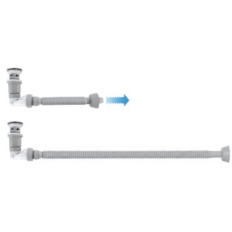 REA Umývadlový sifón s univerzálnym výpustom click-clack Flow White REA-A9493