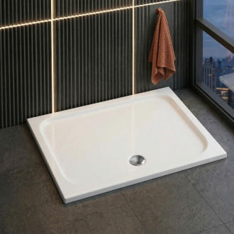 REA Sprchová akrylová vanička Belmond White 80x100 KPL-04372