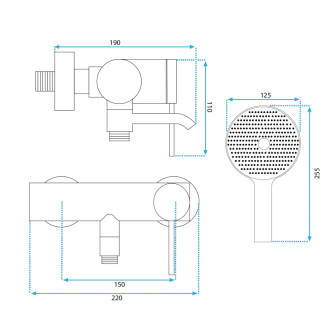 REA Kúpeľňová batéria Clif - matná Titan REA-B4324