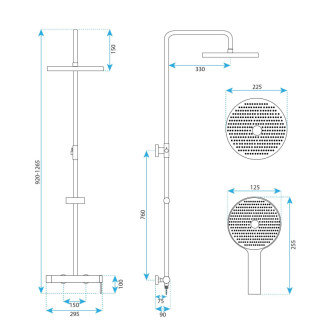 REA Sprchový set Rivo Titan REA-P9497