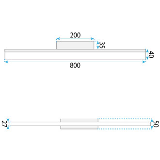 REA Nástenné svietidlo LED 80CM APP1847-1W CHROM OSW-66002