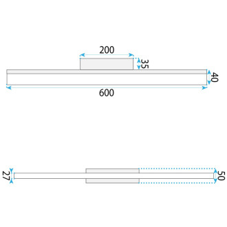 REA Nástenné svietidlo LED 60CM APP1852-1W BRUSH GOLD OSW-66006