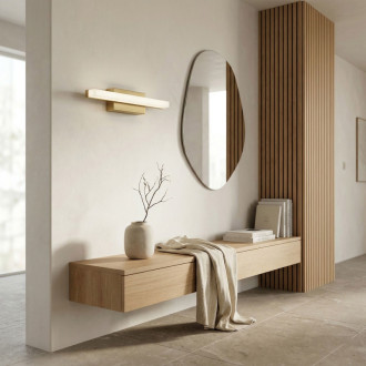 REA Nástenné svietidlo LED 42CM APP1851-1W BRUSH GOLD OSW-66005