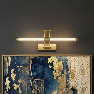 REA Kúpeľňové nástenné LED svietidlo APP1899-1W 40cm BRUSH GOLD OSW-66054