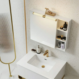 REA Kúpeľňové nástenné LED svietidlo APP1899-1W 40cm BRUSH GOLD OSW-66054