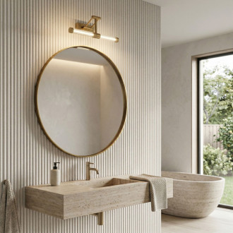 REA Kúpeľňové nástenné LED svietidlo APP1899-1W 40cm BRUSH GOLD OSW-66054