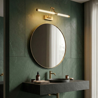 REA Kúpeľňové nástenné LED svietidlo APP1900-1W 60cm BRUSH GOLD OSW-66055