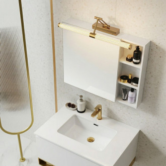 REA Kúpeľňové nástenné LED svietidlo APP1900-1W 60cm BRUSH GOLD OSW-66055