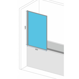 REA Pohyblivá vaňová zástena LAGOS 80 Chrome REA-W7990