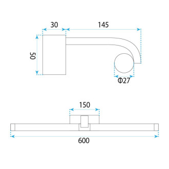 REA Kúpeľňové nástenné LED svietidlo APP1884-1W 60cm GOLD OSW-66039