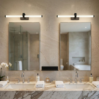 REA Kúpeľňové nástenné LED svietidlo APP1887-1W 40cm BLACK OSW-66042