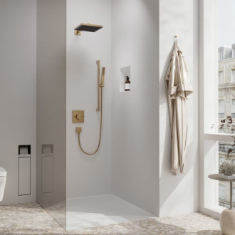 Vaňová batéria Hansgrohe ShowerSelect Comfort E bez podomietkového telesa kartáčovaný bronz 15572140