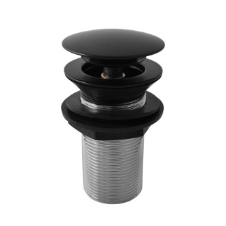 výpusť umývadlová 5/4"-veľká neuzatvárateľná zátka - bez prepadu čierna - matná MD0799CMAT