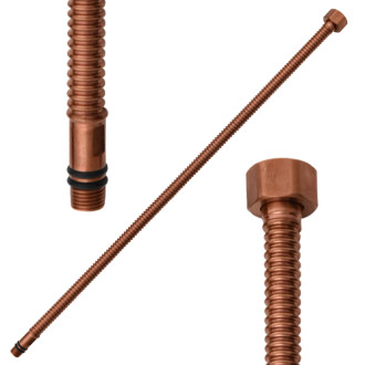 RAV SLEZÁK flexibilná hadica M10x1 G 1/2 35 cm zlatá ružová - kartáčovaná IT0012ZRK