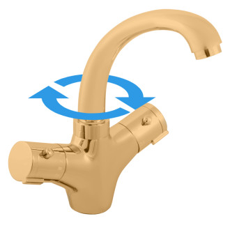 RAV SLEZÁK Batéria termostatická vaňová zlatá kartáčovaná TRM54.5ZK